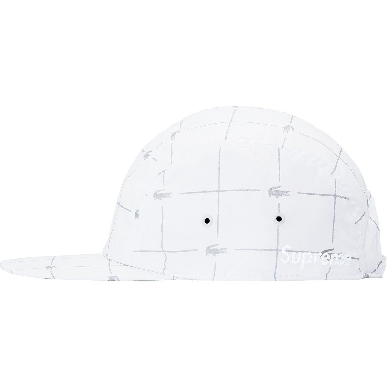 Supreme®/LACOSTE Reflective Grid Nylon Camp Cap view 3